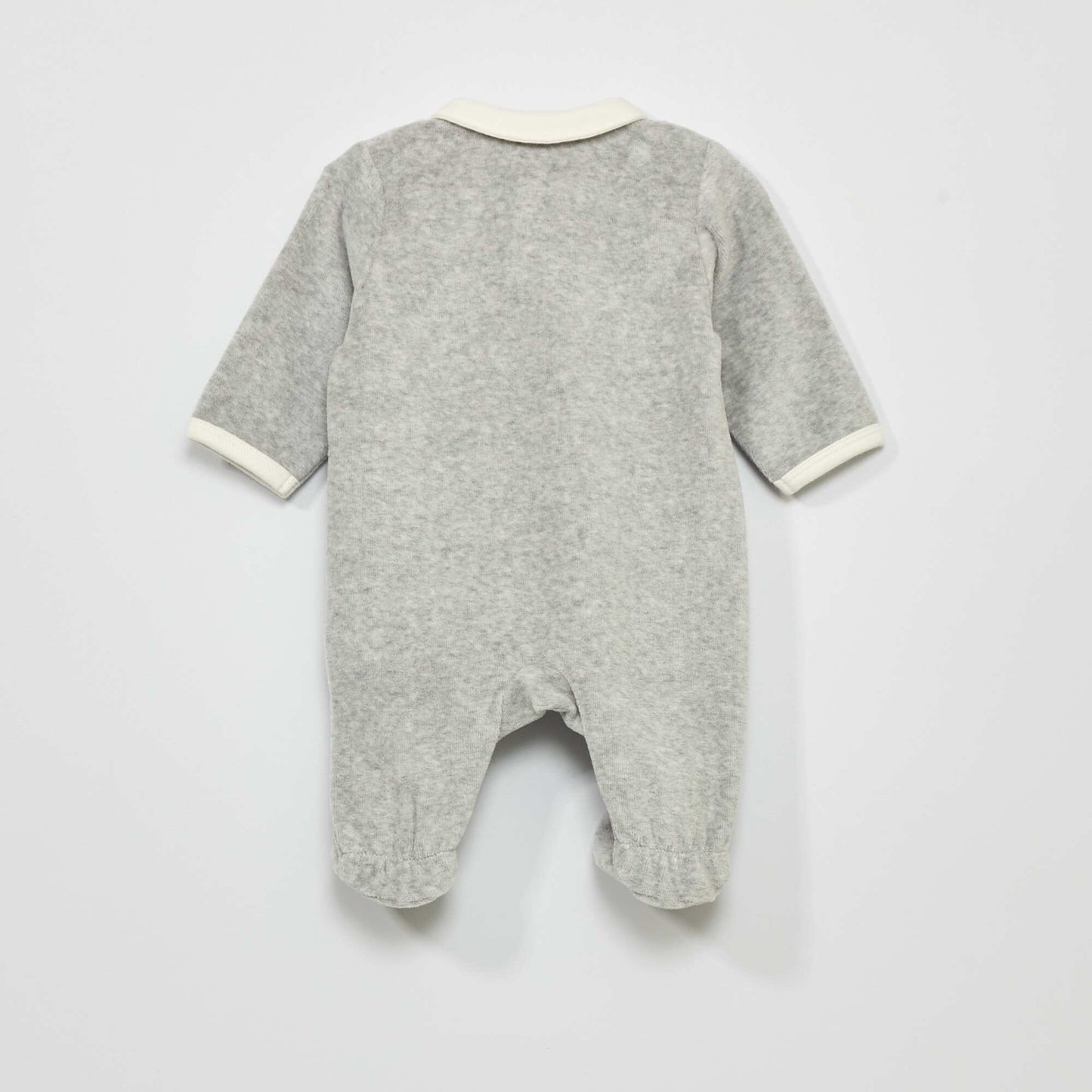 Velour pyjamas with Peter Pan collar GREY