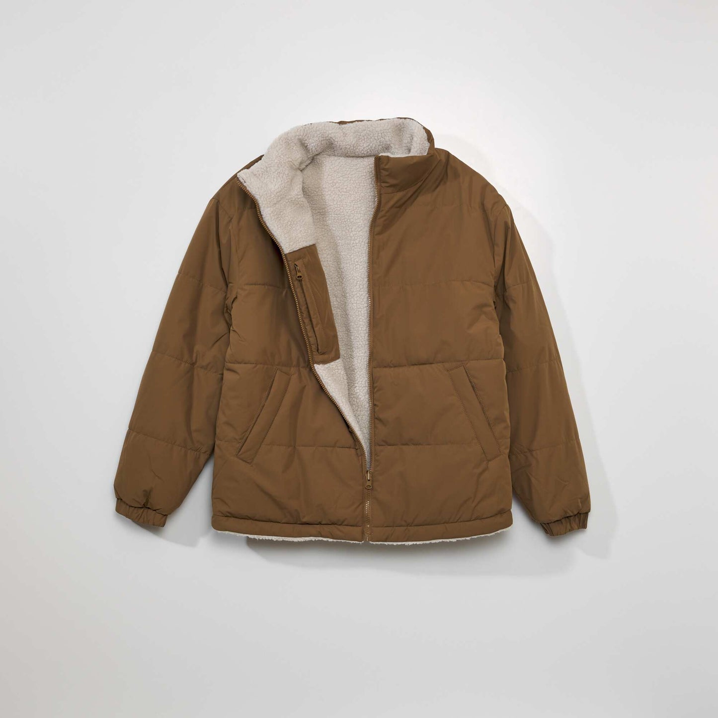 Reversible sherpa padded jacket BEIGE SP