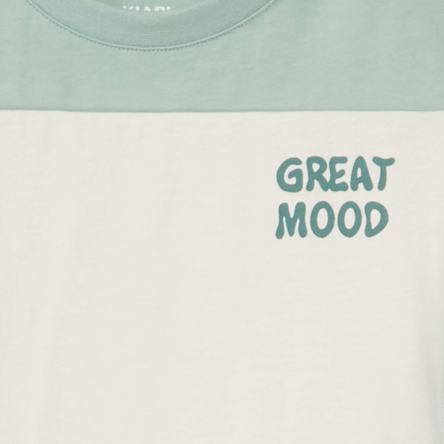 Short-sleeved 'good mood' T-shirt GREAT MOOD