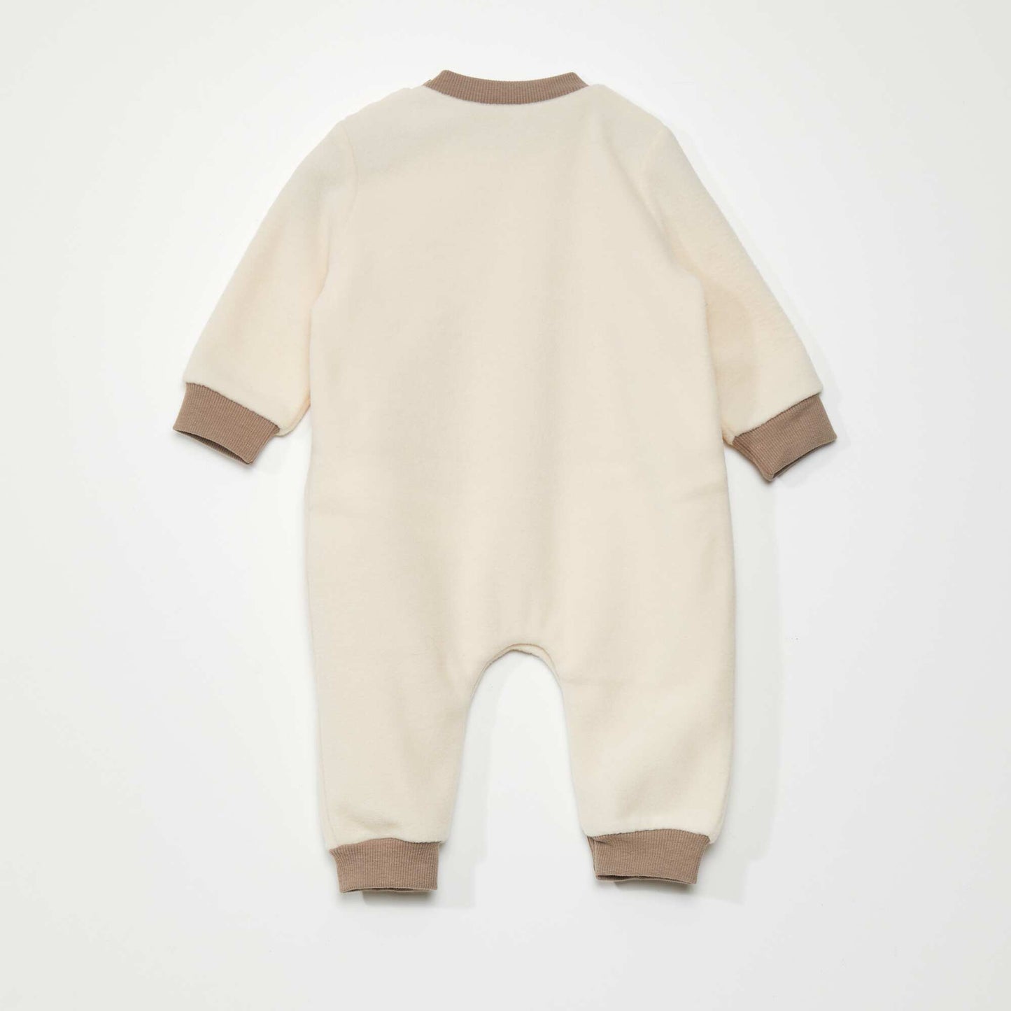 Two-tone fleece sleepsuit with kangaroo pocket MIXED