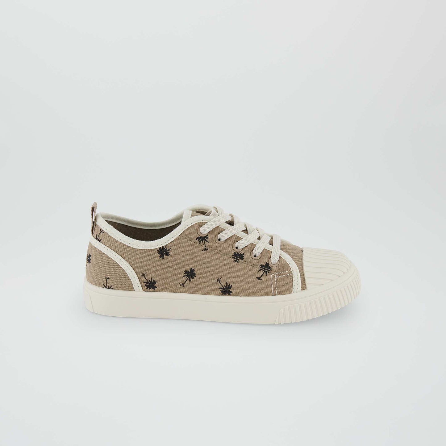 Lace-up canvas trainers HO_BEIGE