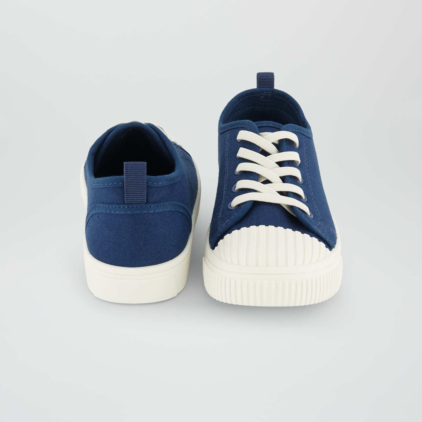 Lace-up canvas trainers HO_BLUE