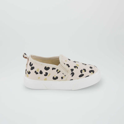 Printed slip-on trainers HO_BEIGE