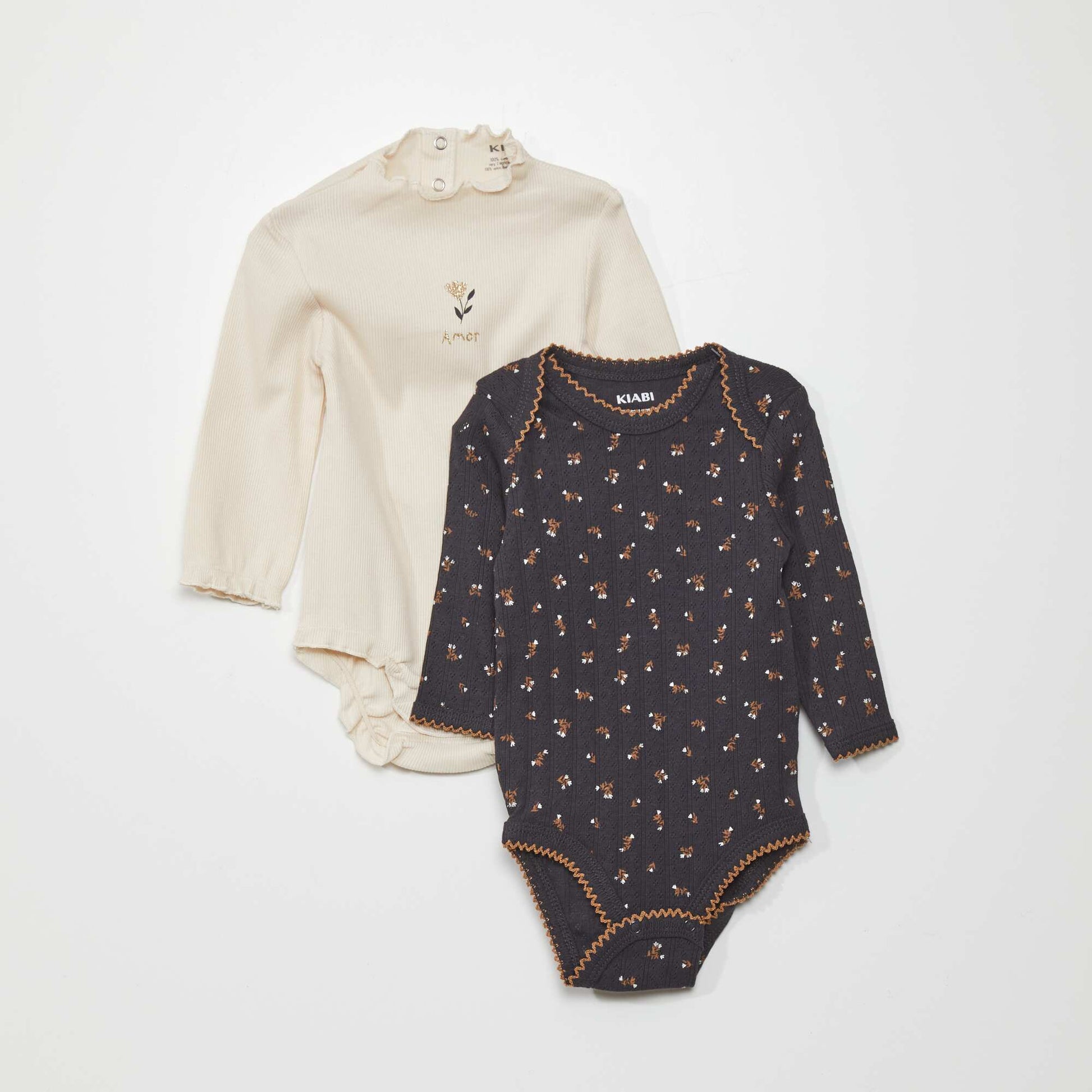 Pure cotton bodysuits FLOW GRAY