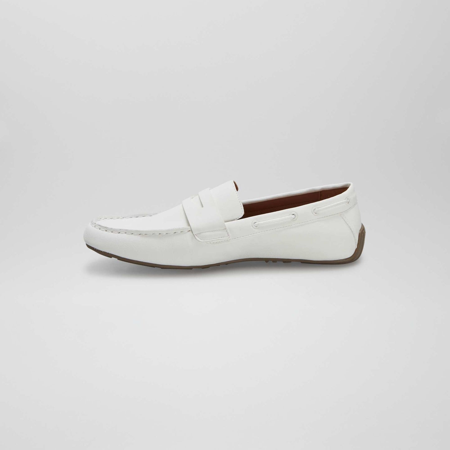 Suedette loafers WHITE