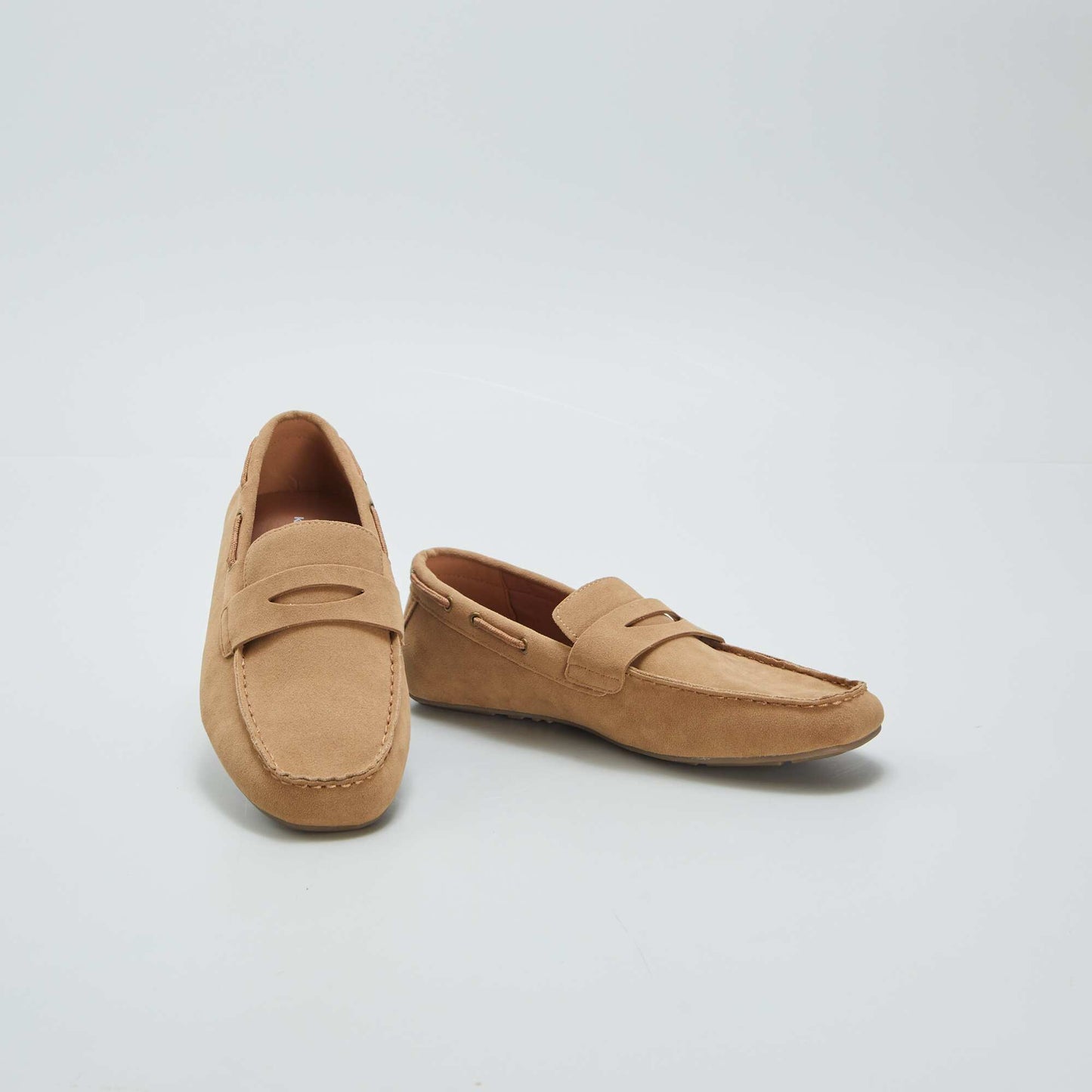 Suedette loafers BROWN