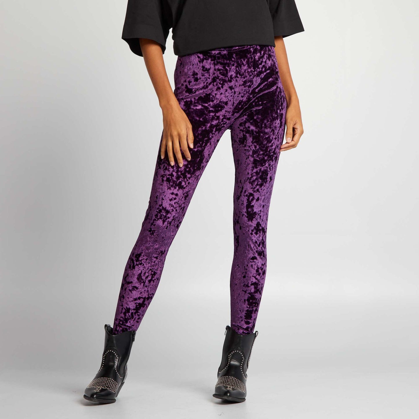 Velour leggings PURPLE_