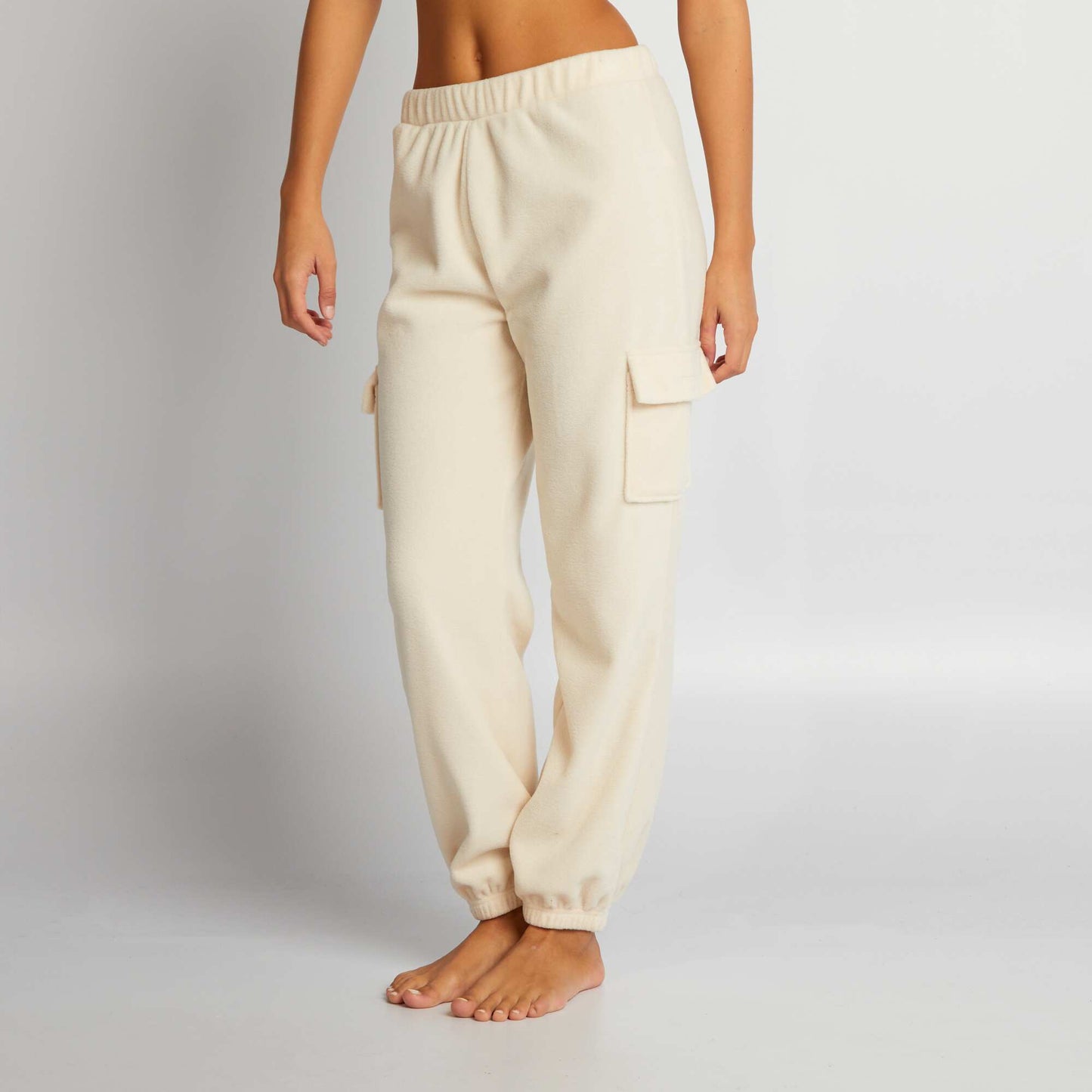 Fleece knit pyjama bottoms BEIGE BEER