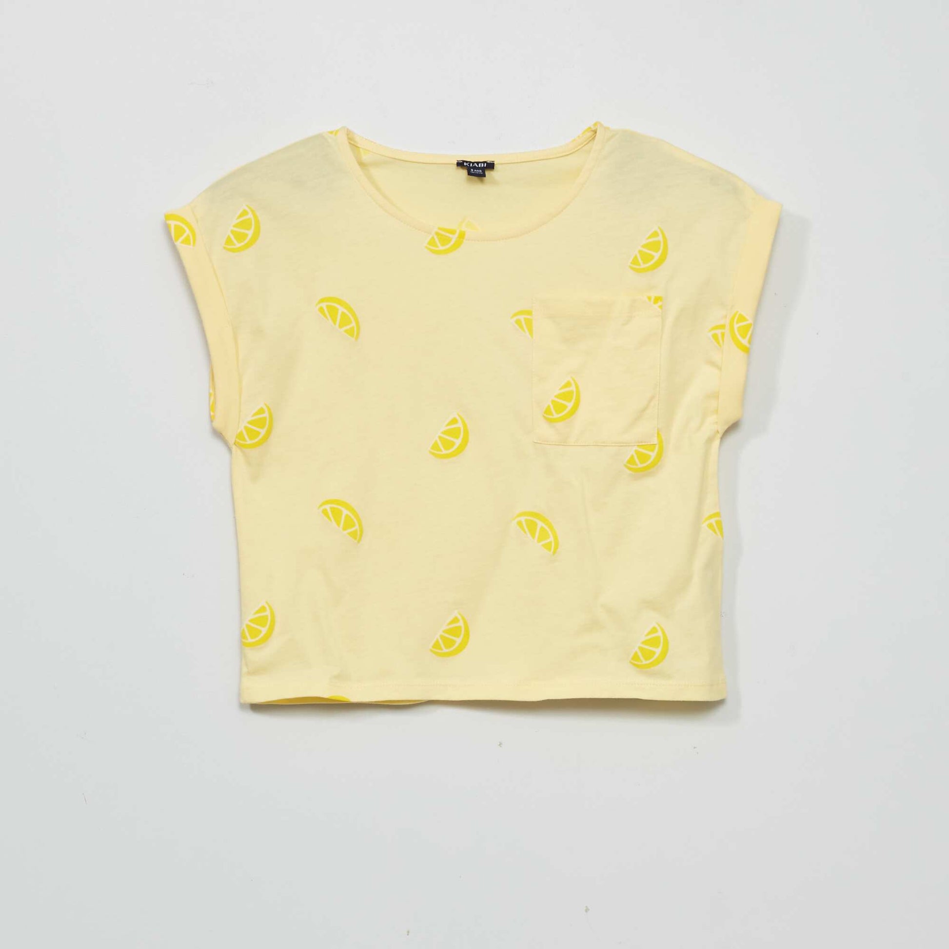 Printed jersey T-shirt AO_LEMON