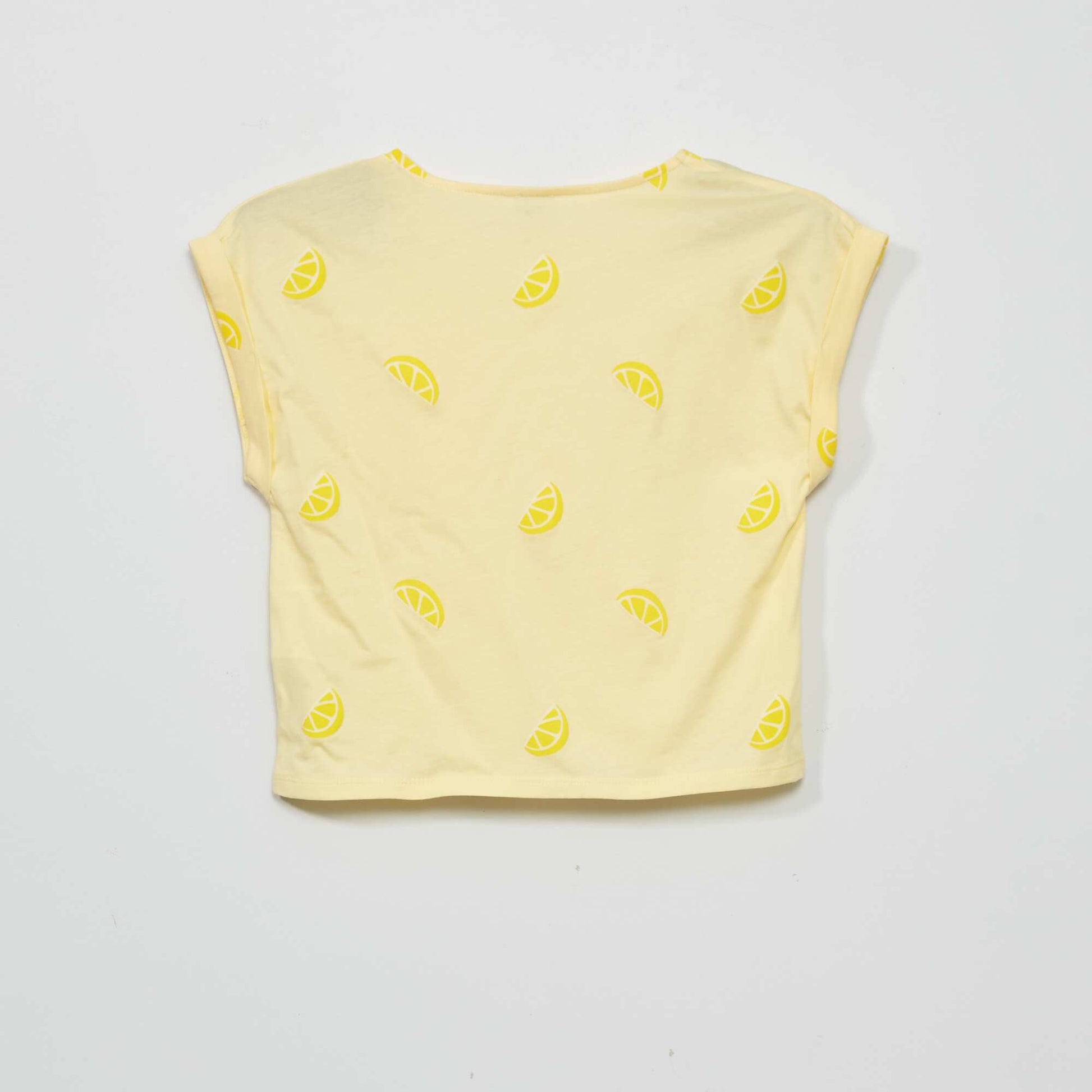 Printed jersey T-shirt AO_LEMON