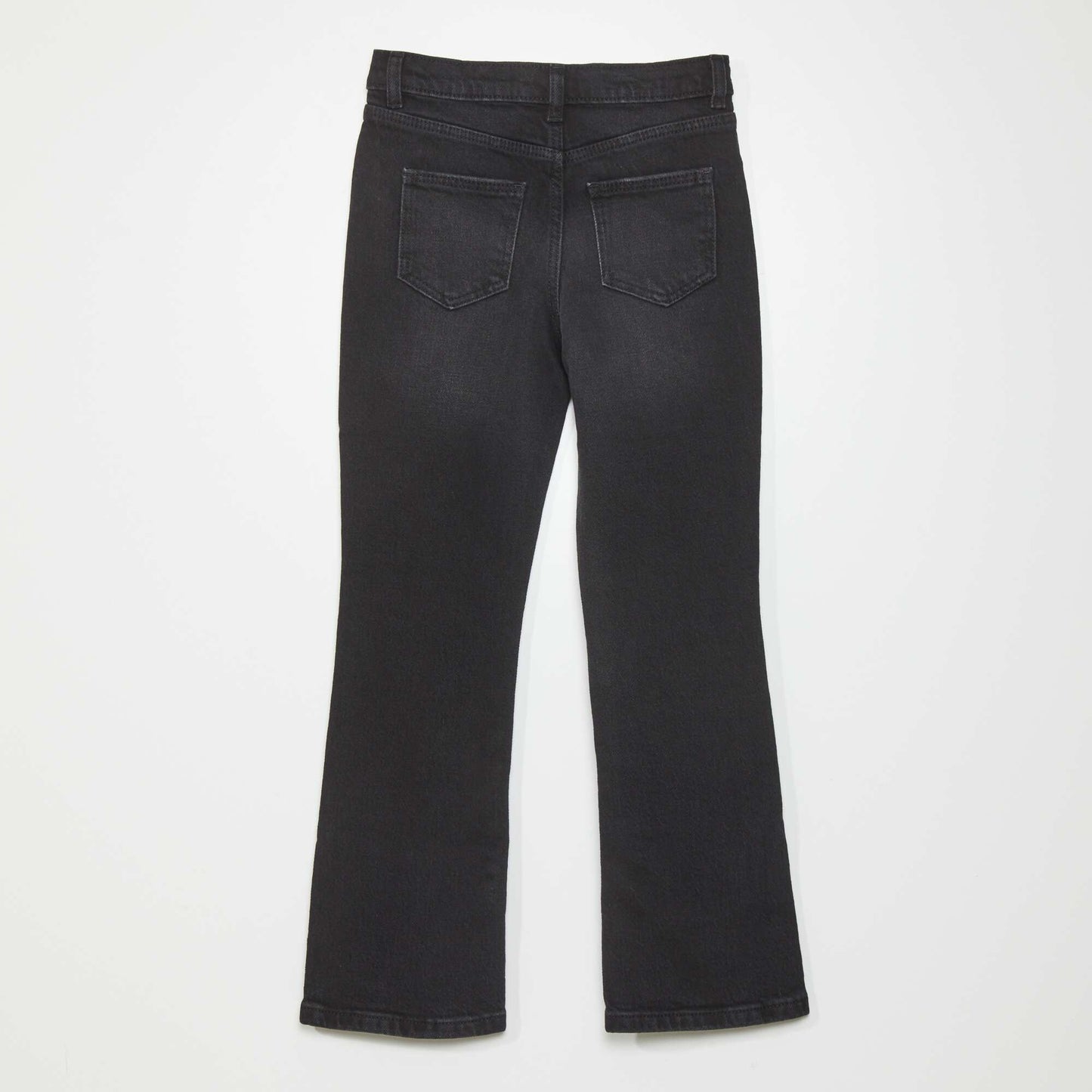 Flared denim trousers BLACK_DENI