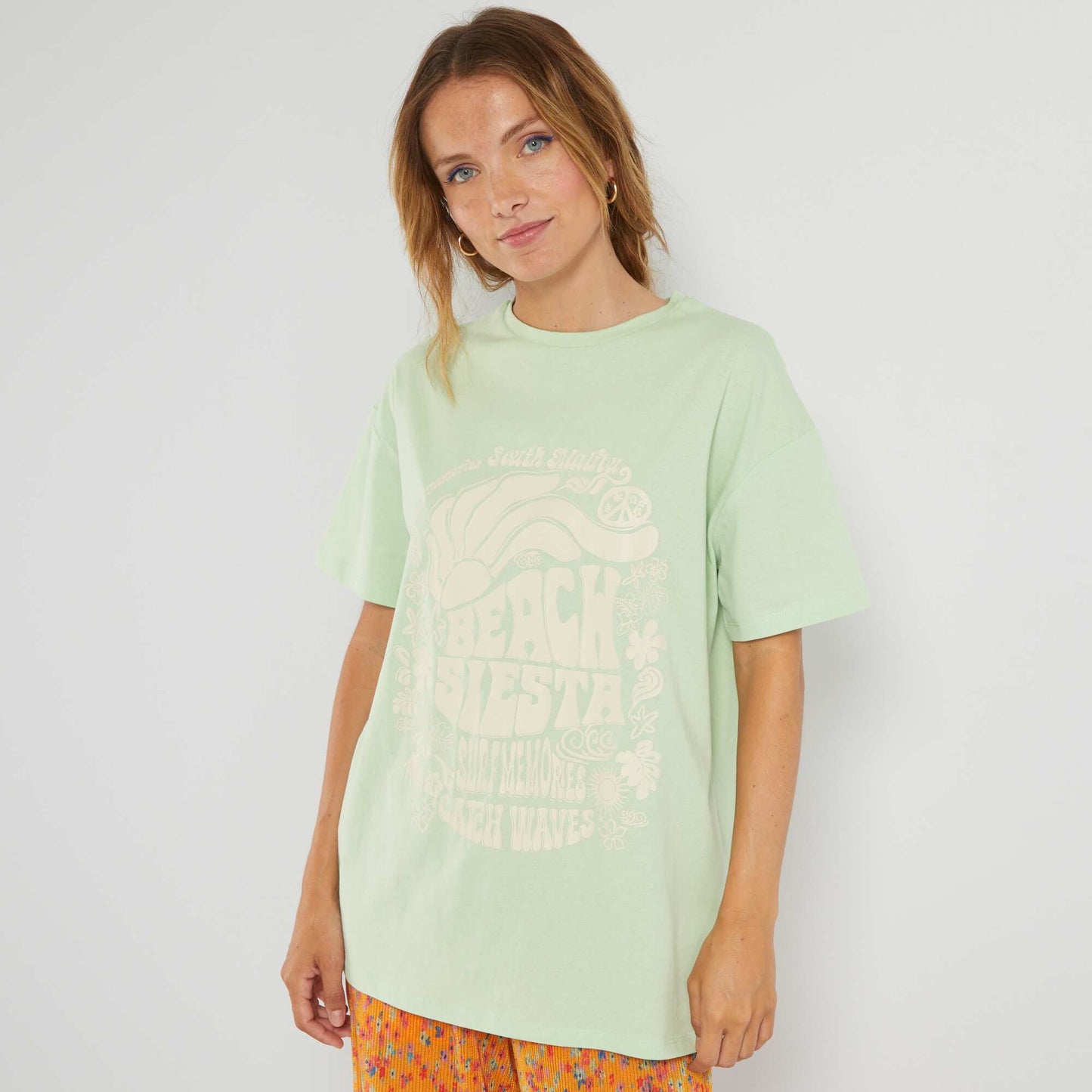 Oversized printed T-shirt GREENBEACH