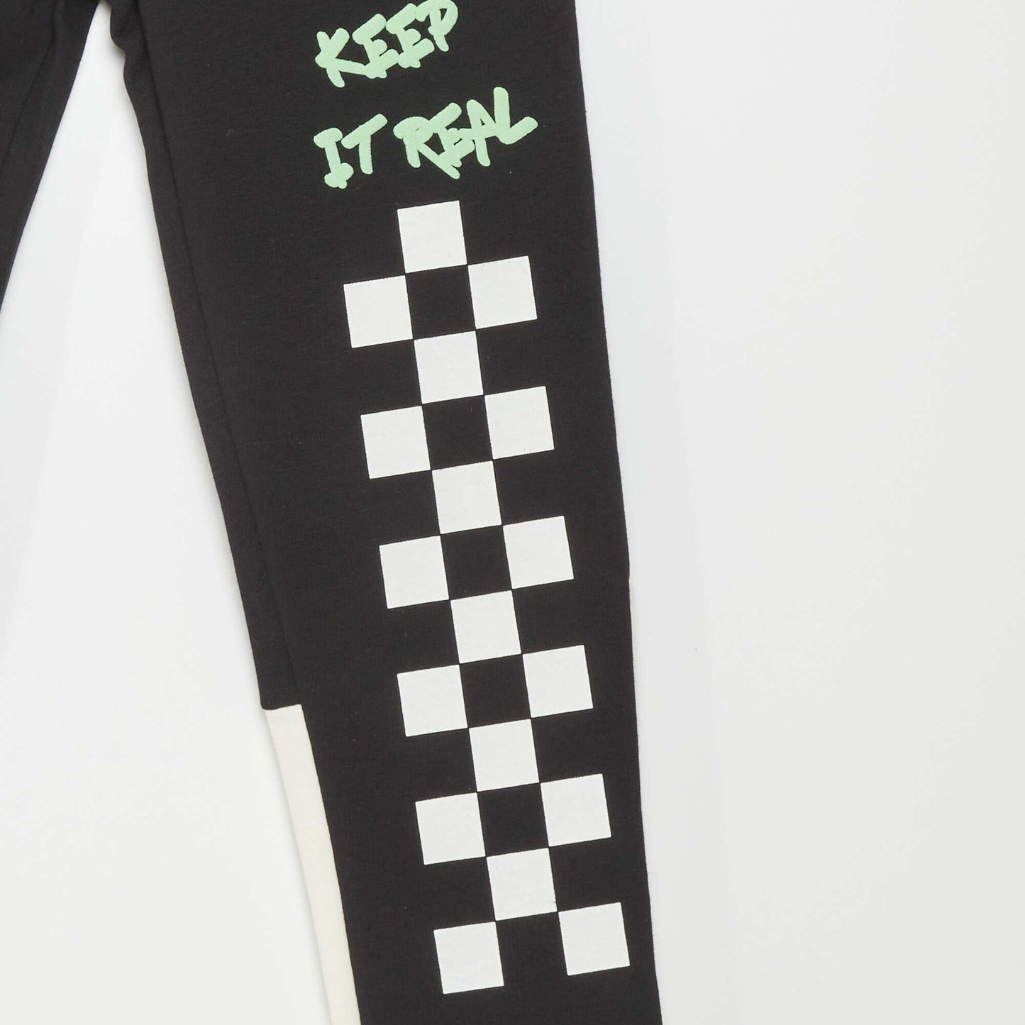 Printed joggers with an elasticated waistband DAM_BLACK