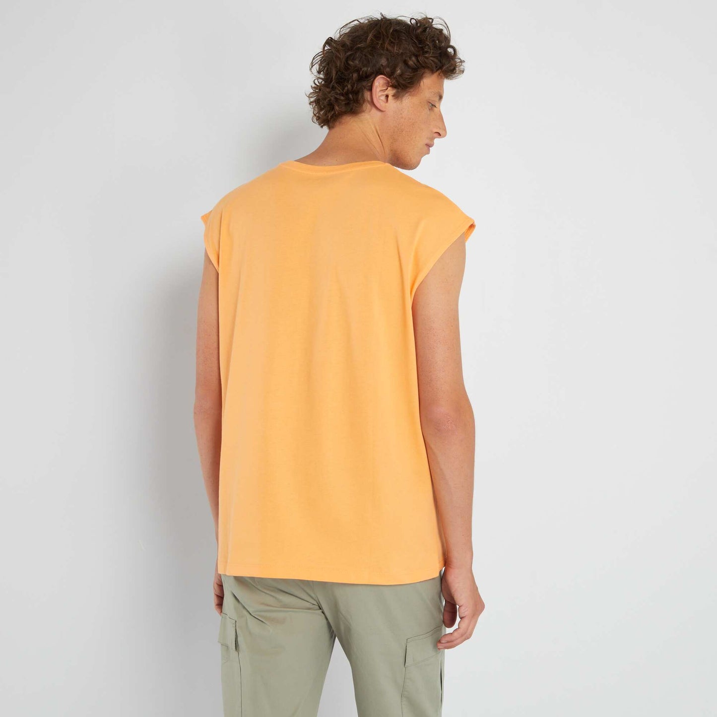 Jersey vest top with print MOCK ORANG