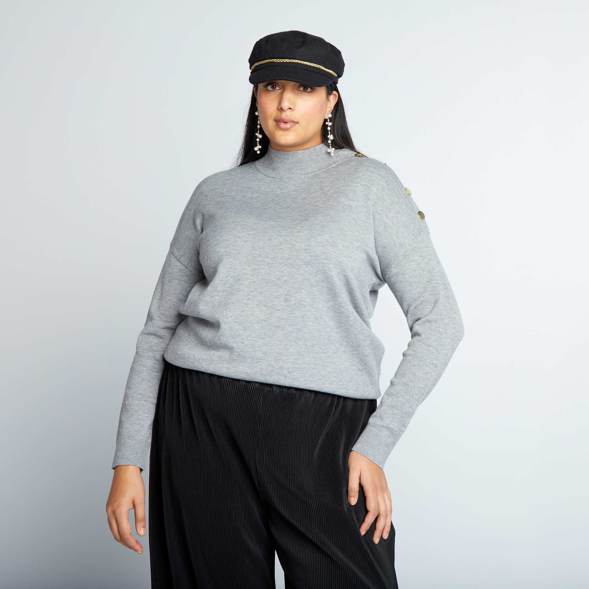 كنزة بريتون عالية الرقبة BROS BC07