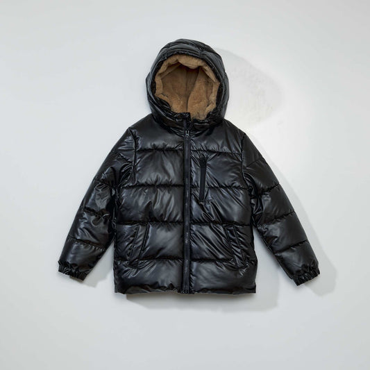 Padded jacket with fleece lining BLACK COMBO