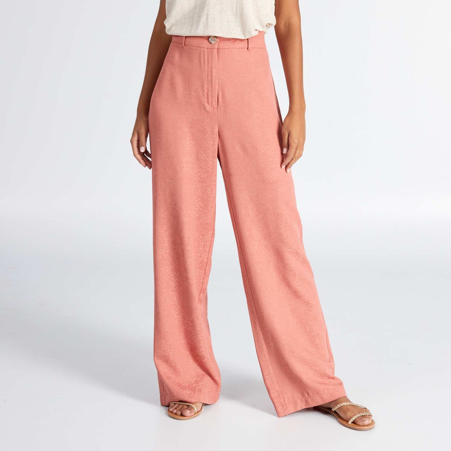 Jacquard wide-leg trousers PINK ACE