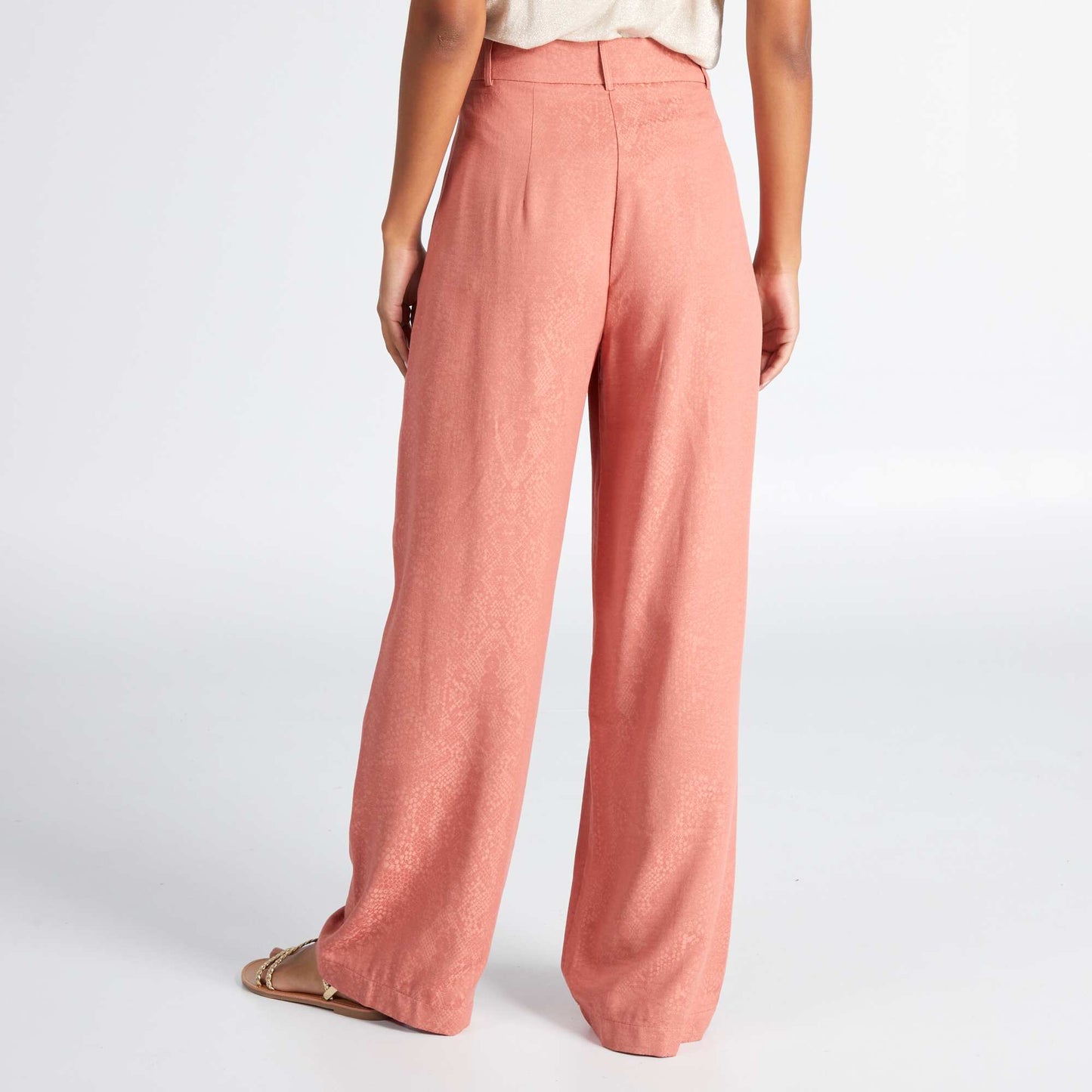 Jacquard wide-leg trousers PINK ACE