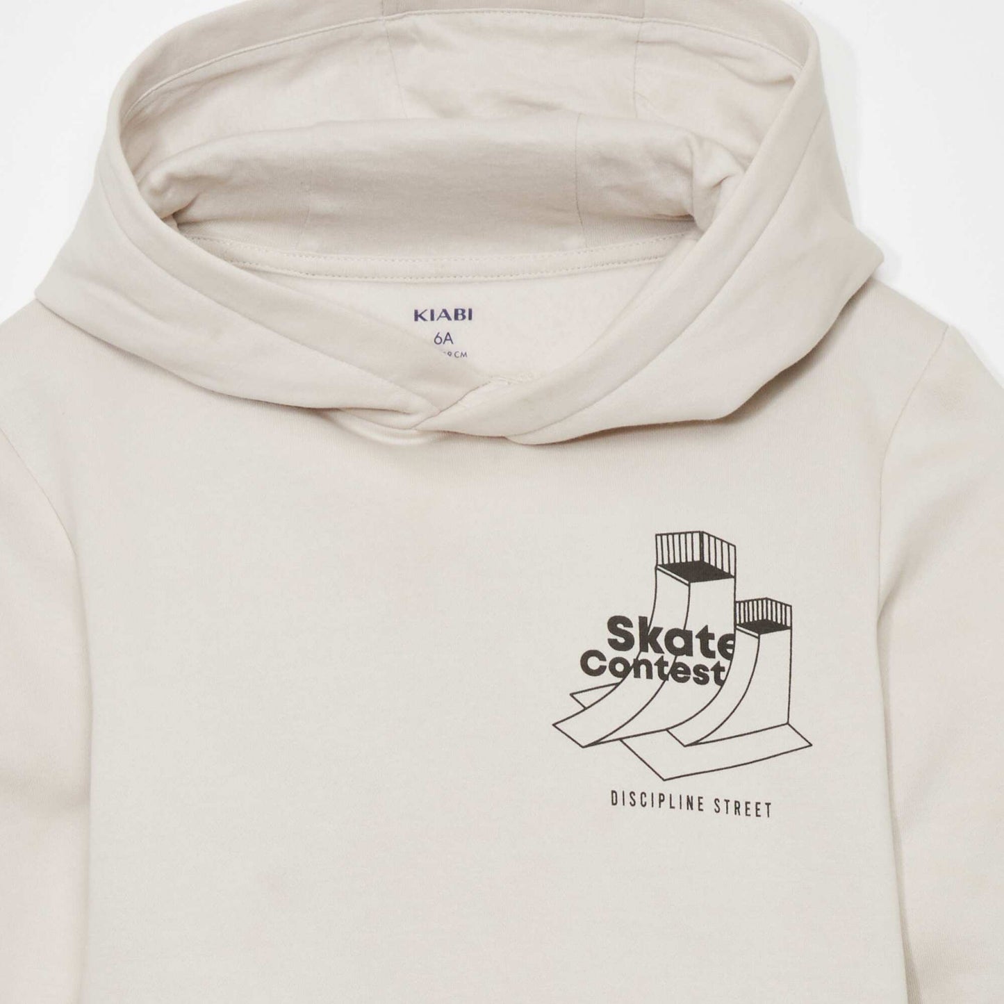 Sweatshirt fabric hoodie WHITE