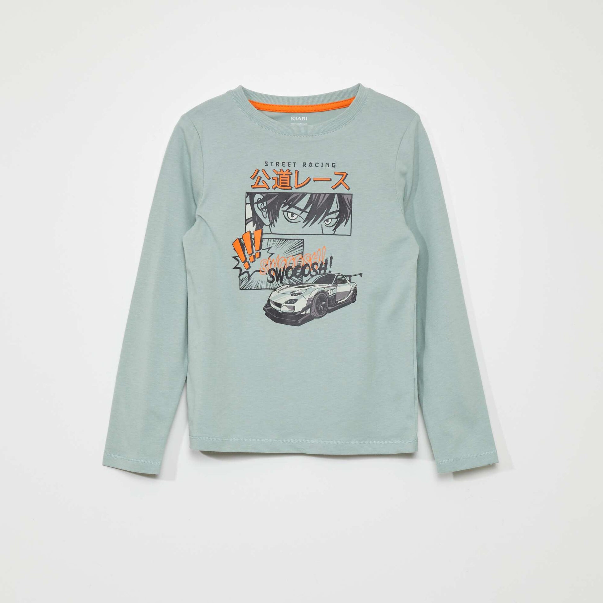 Long-sleeved jersey T-shirt GREEN
