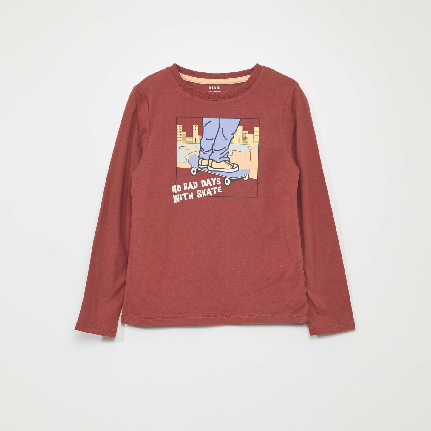 Long-sleeved jersey T-shirt RED