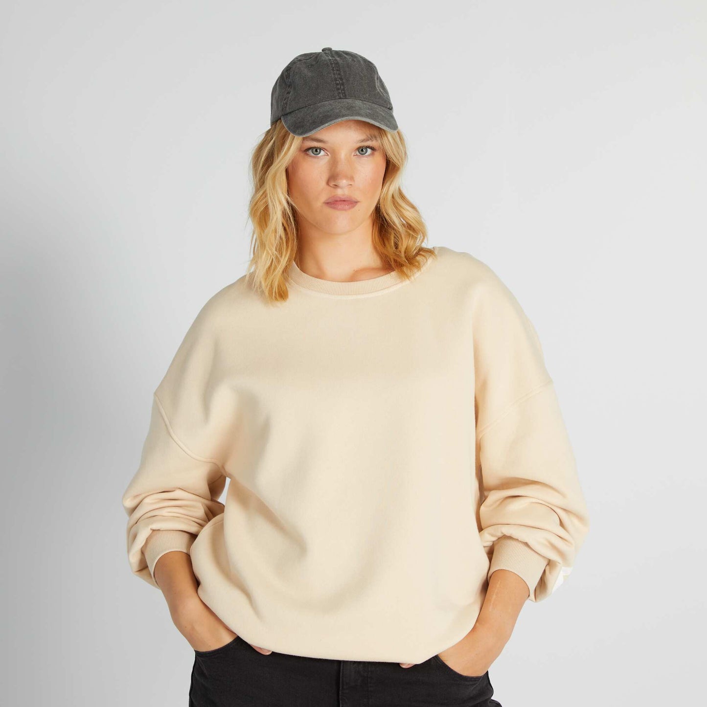 Printed sweatshirt BEIGE