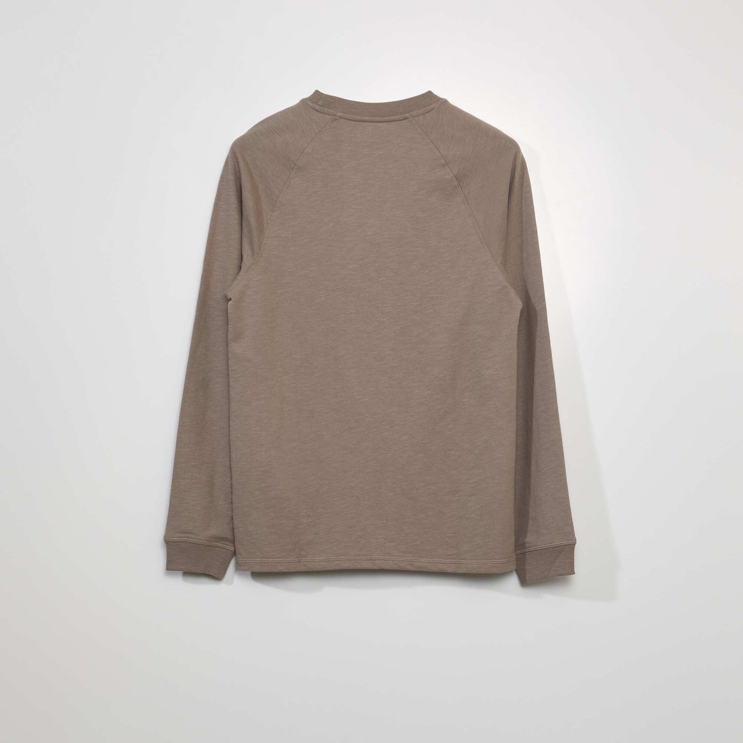 Long-sleeved thick fabric T-shirt BLACK