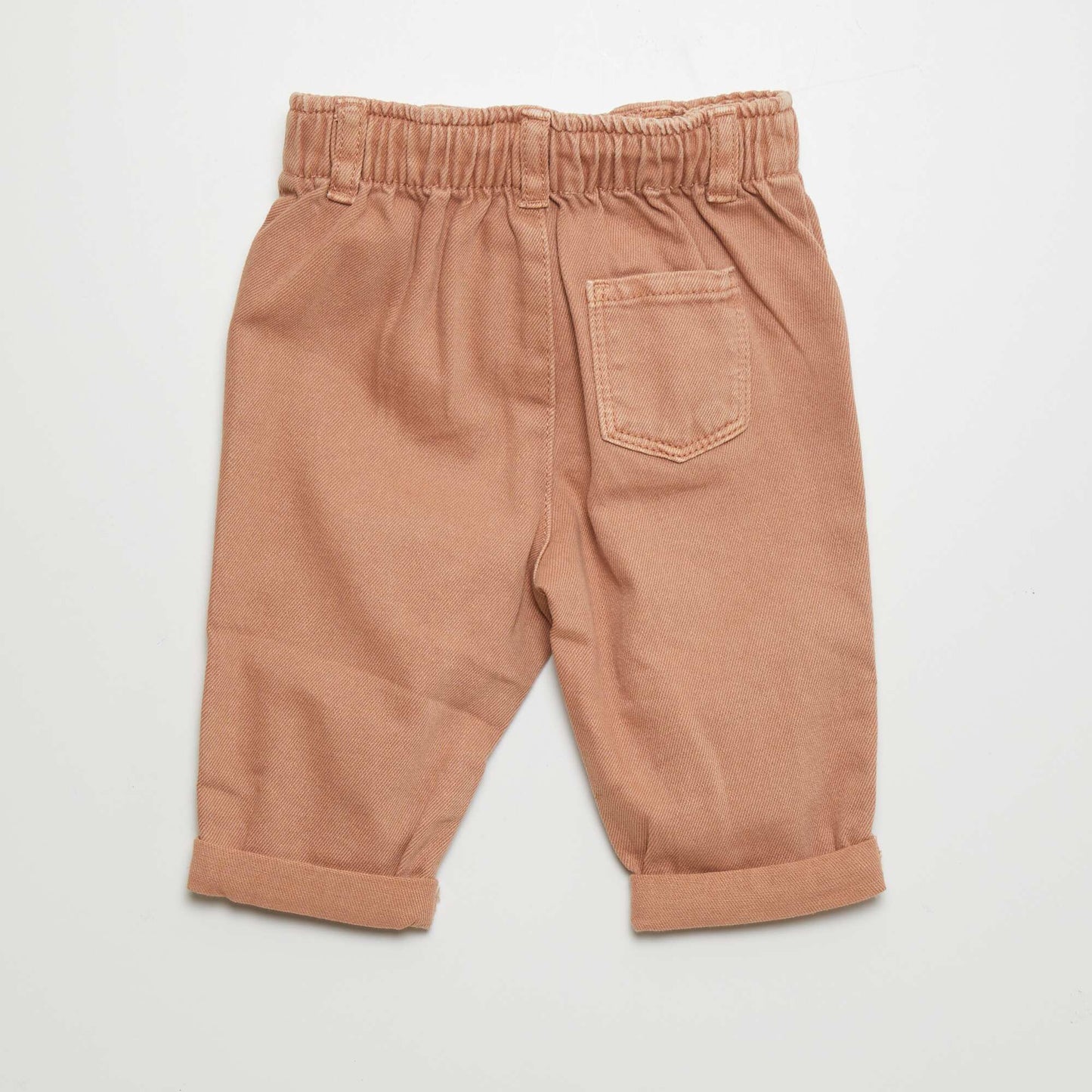 Paper bag style trousers BROWN