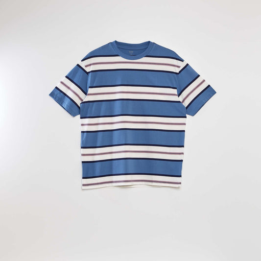 Striped loose-fit T-shirt BLUE