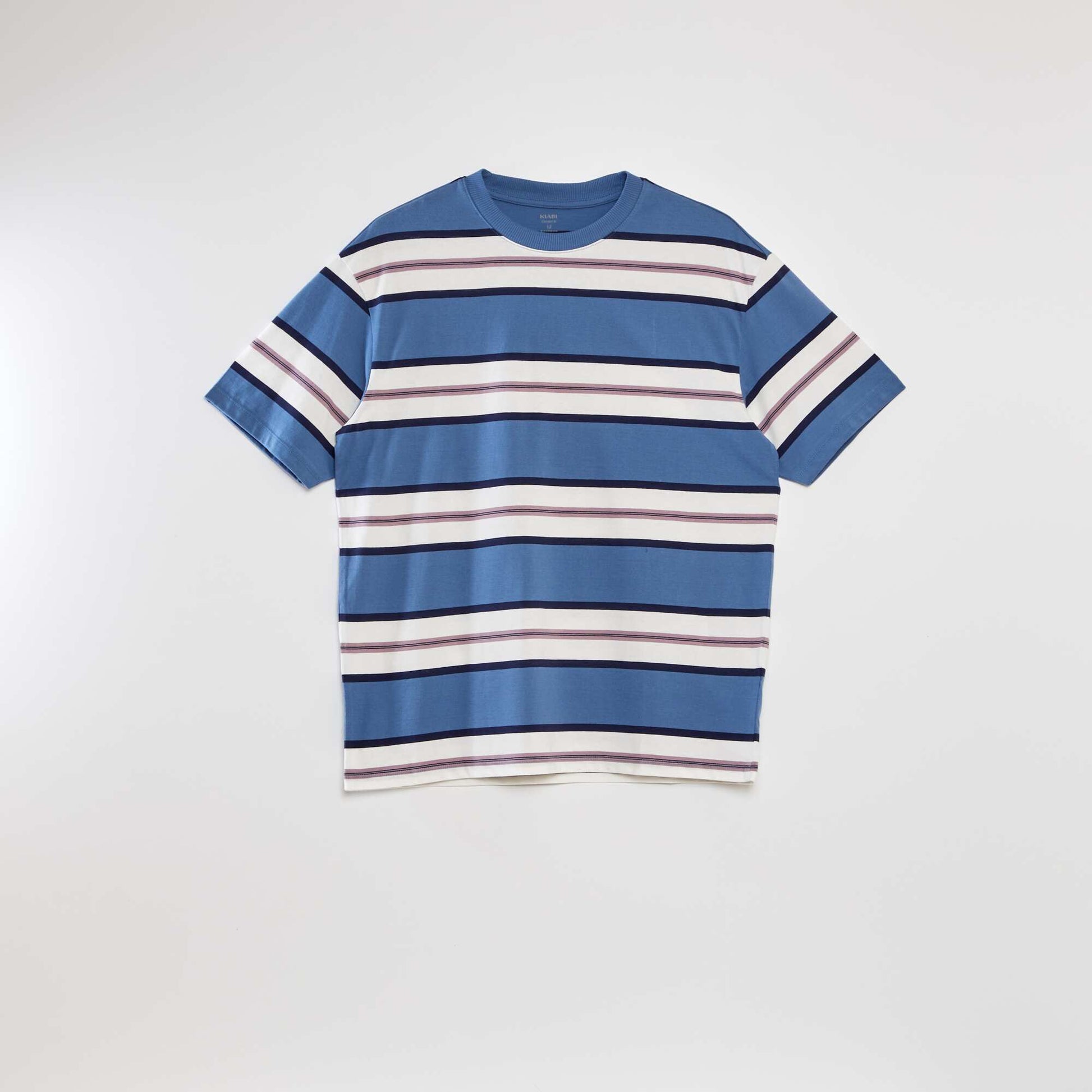 Striped loose-fit T-shirt BLUE