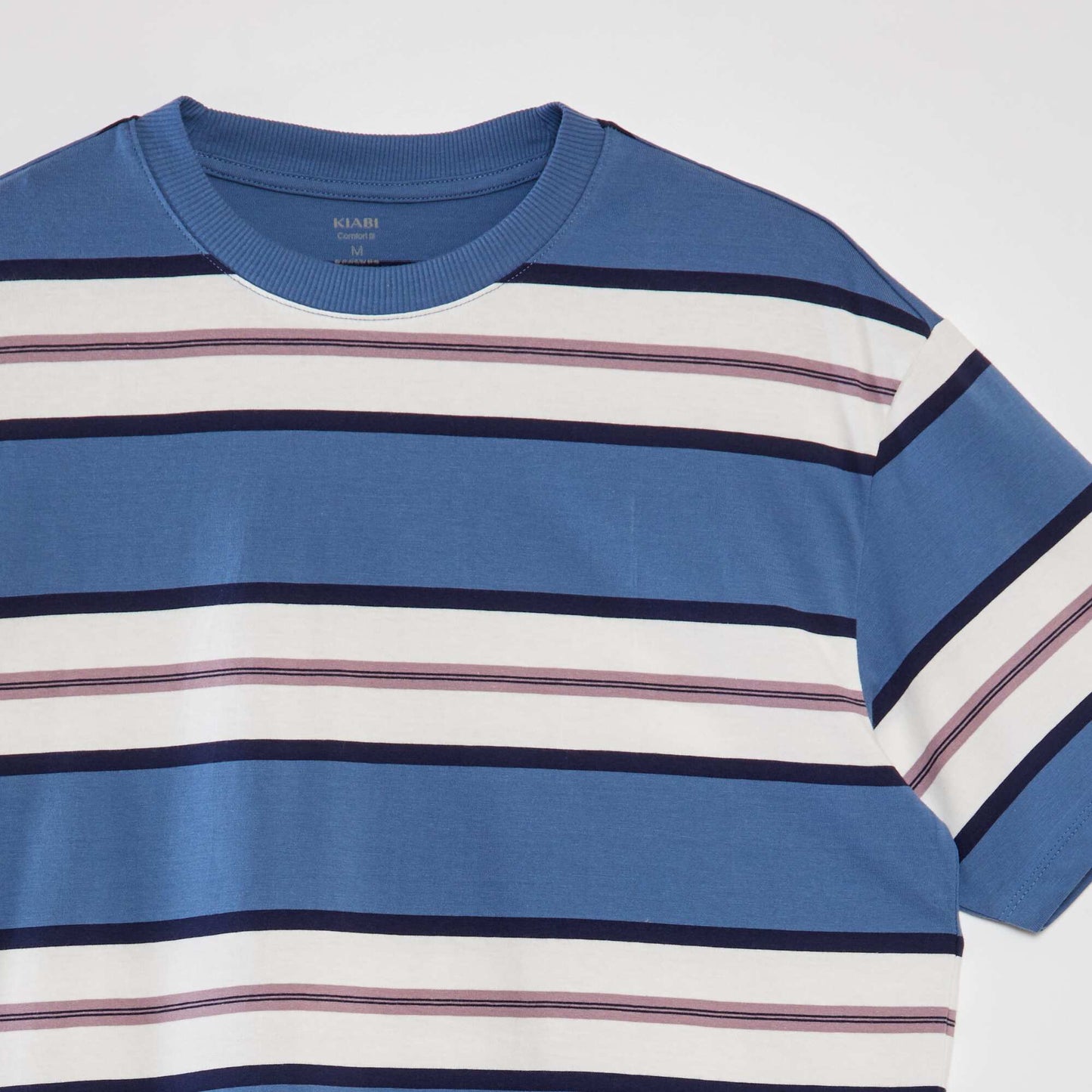 Striped loose-fit T-shirt BLUE