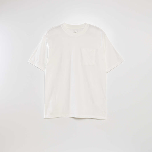 Plain loose-fit T-shirt WHITE