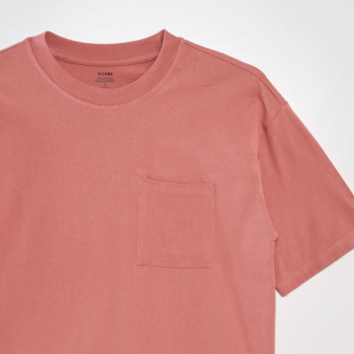 Plain loose-fit T-shirt PINK
