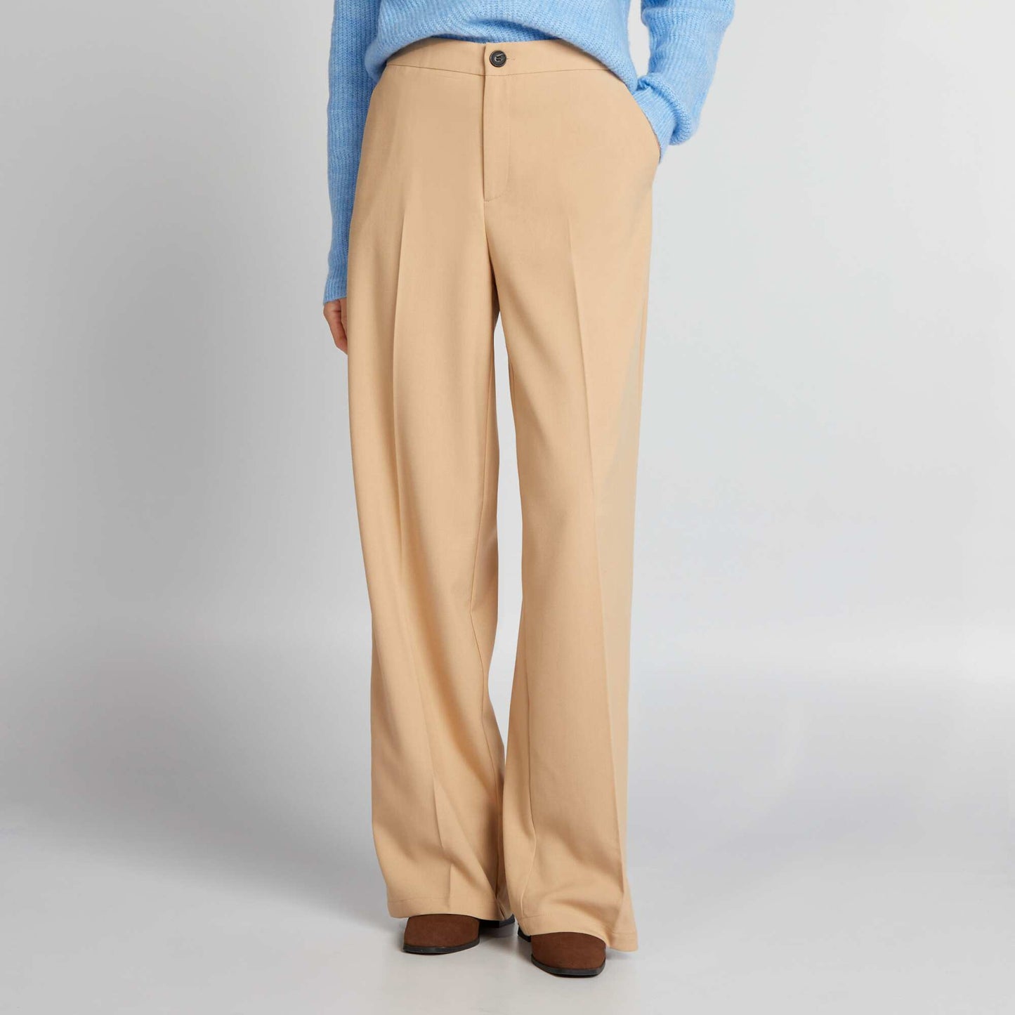 Classic wide-leg trousers BEIGE