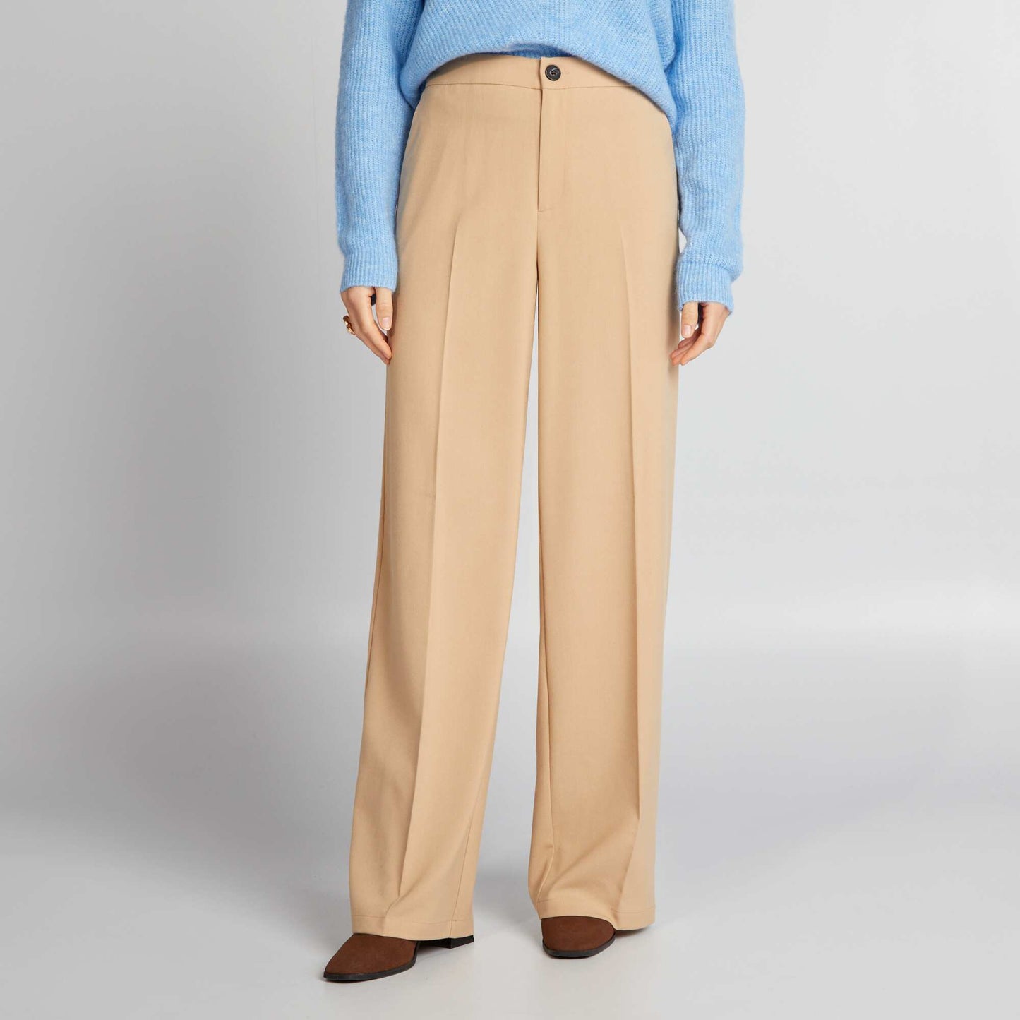 Classic wide-leg trousers BEIGE