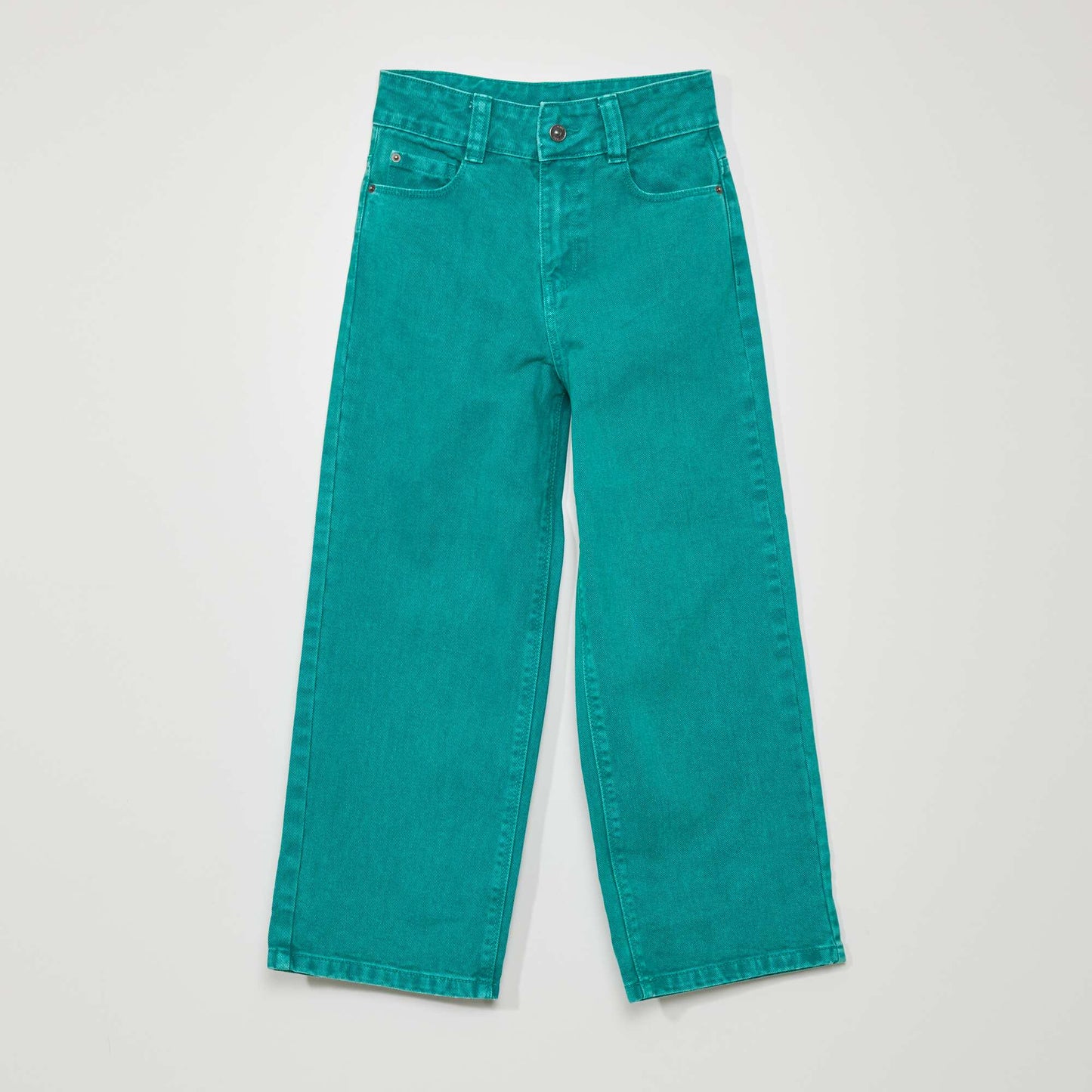 High-rise wide-leg jeans GREEN