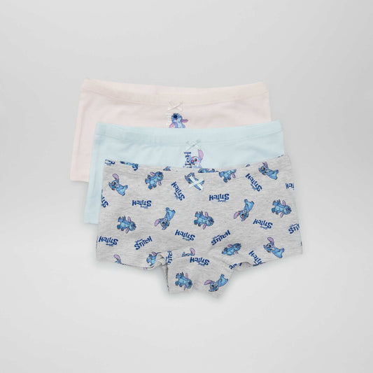 Pack of 3 pairs of 'Disney' 'Stitch' boy shorts PINK