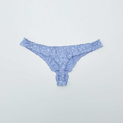 حزمة من 2 سيور سروال الأزهار أبيض