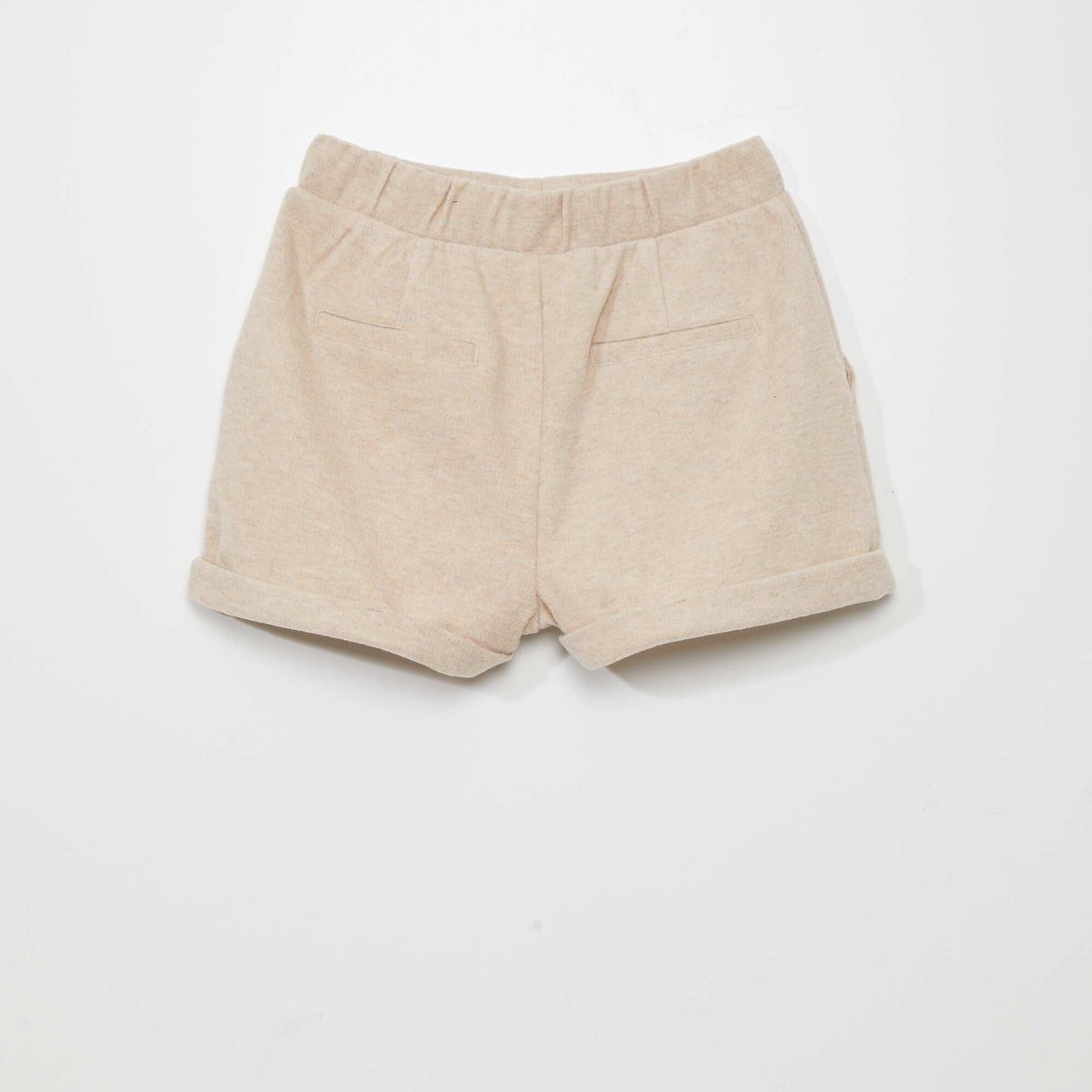 Woolcloth-effect shorts BEIGE