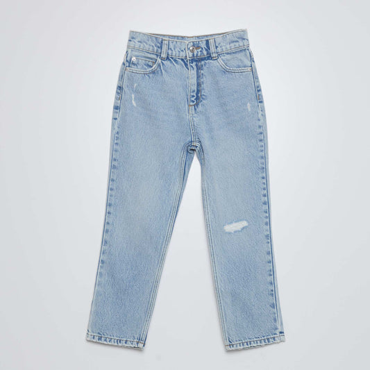 High-rise straight jeans BLUE