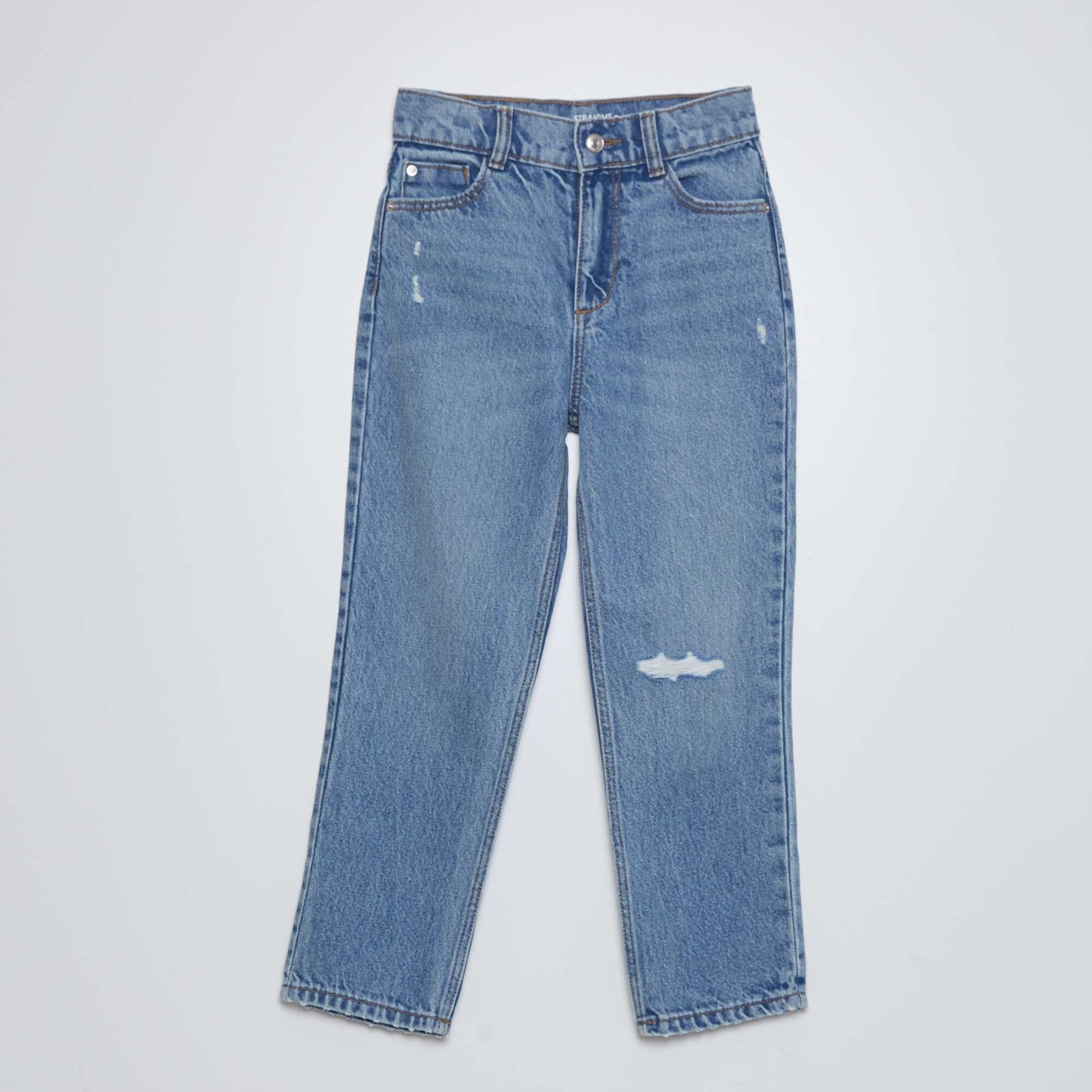 High-rise straight jeans BLUE