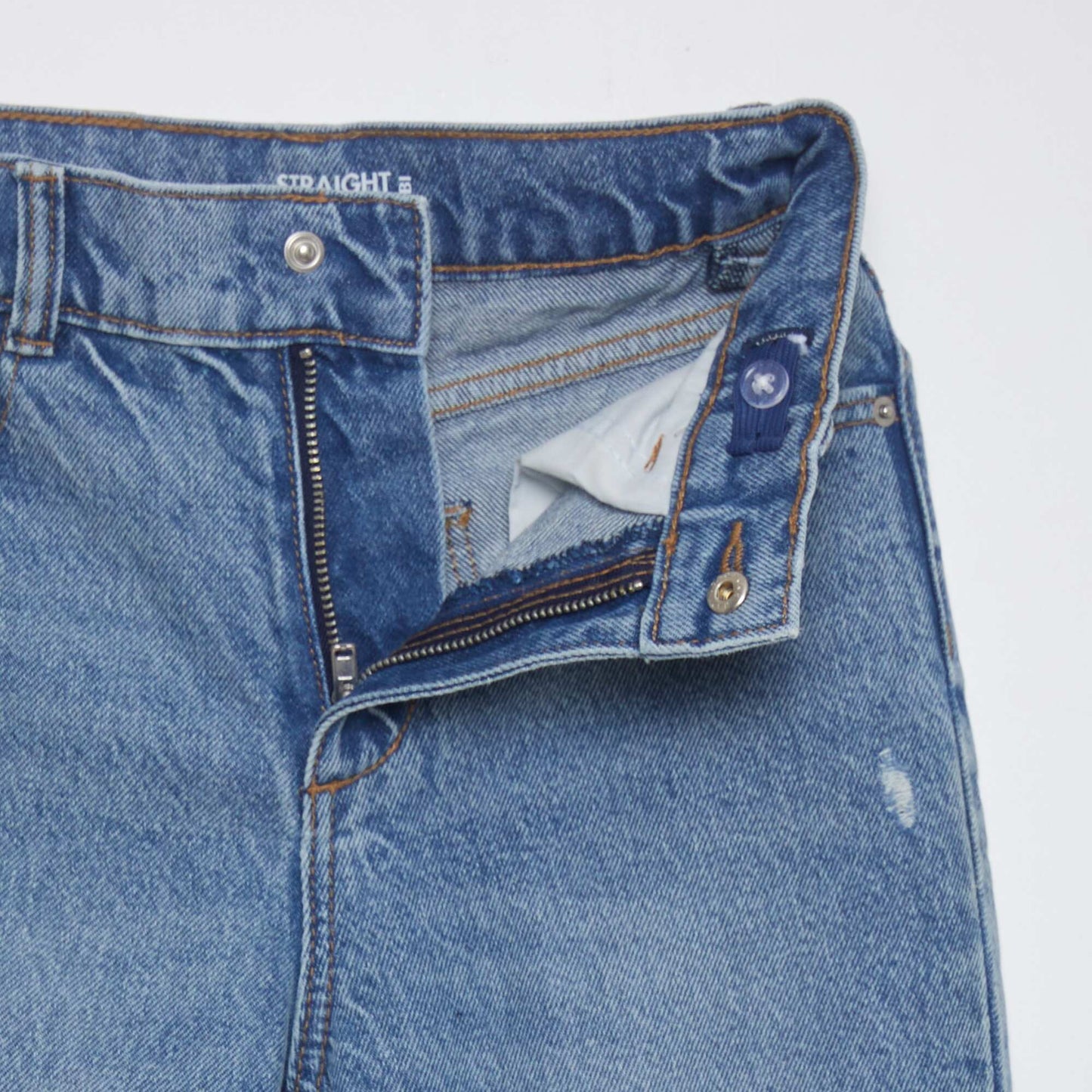 High-rise straight jeans BLUE