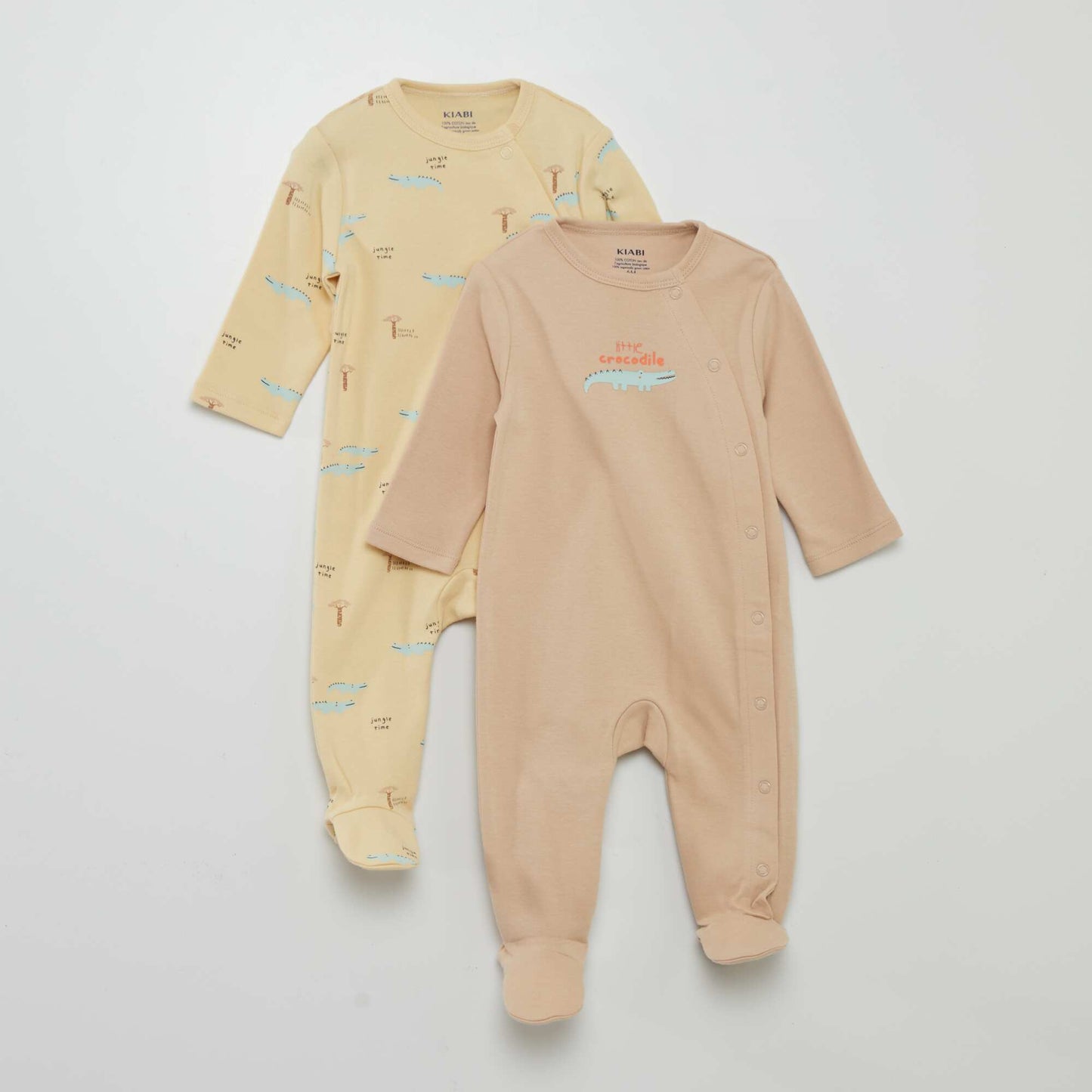 Pack of printed sleepsuits - Pack of 2 YELLOW