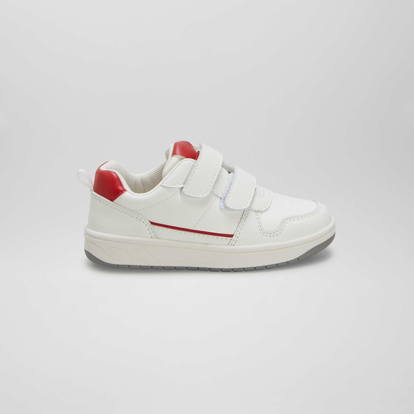 Three-tone low-top trainers WHITE