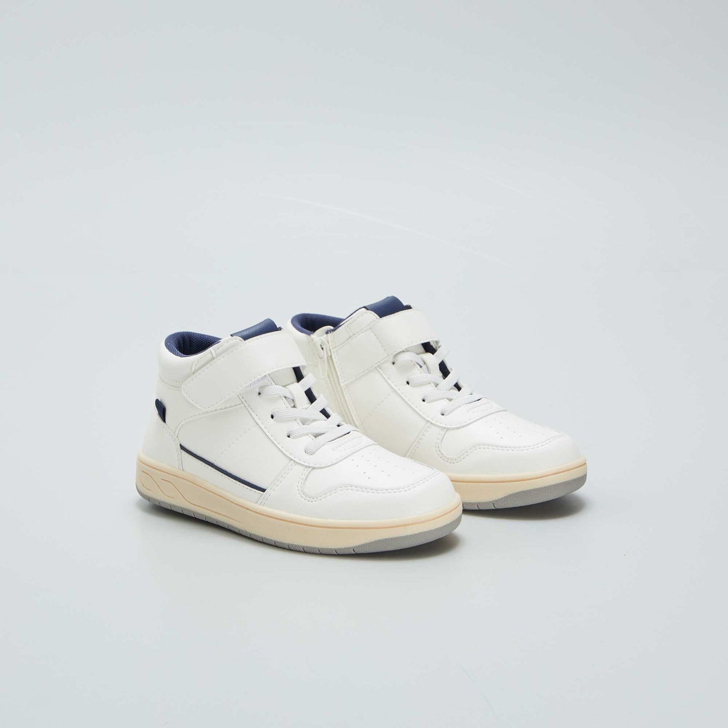 Two-tone high-top trainers WHITE-BLUE