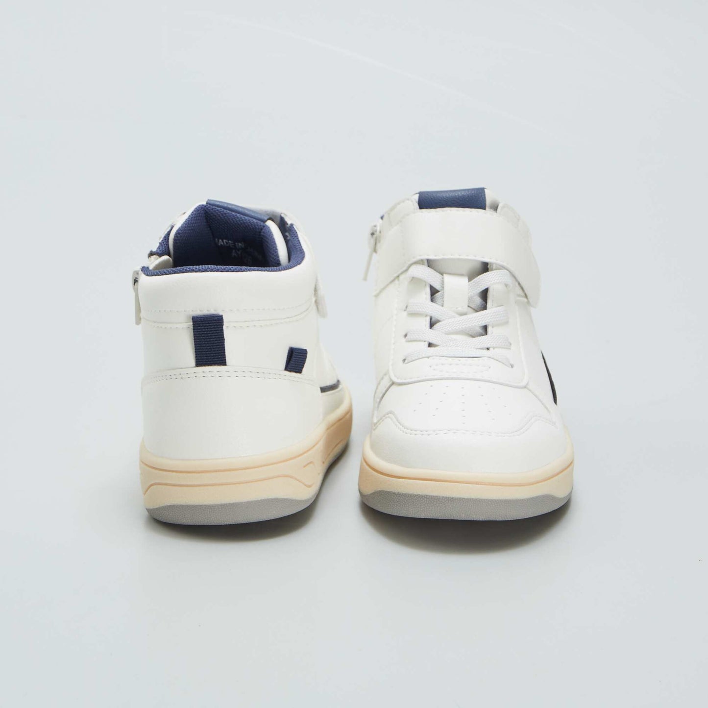 Two-tone high-top trainers WHITE-BLUE