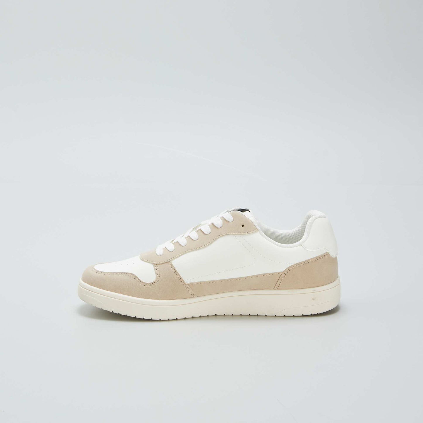 Two-tone low-top trainers WHITE