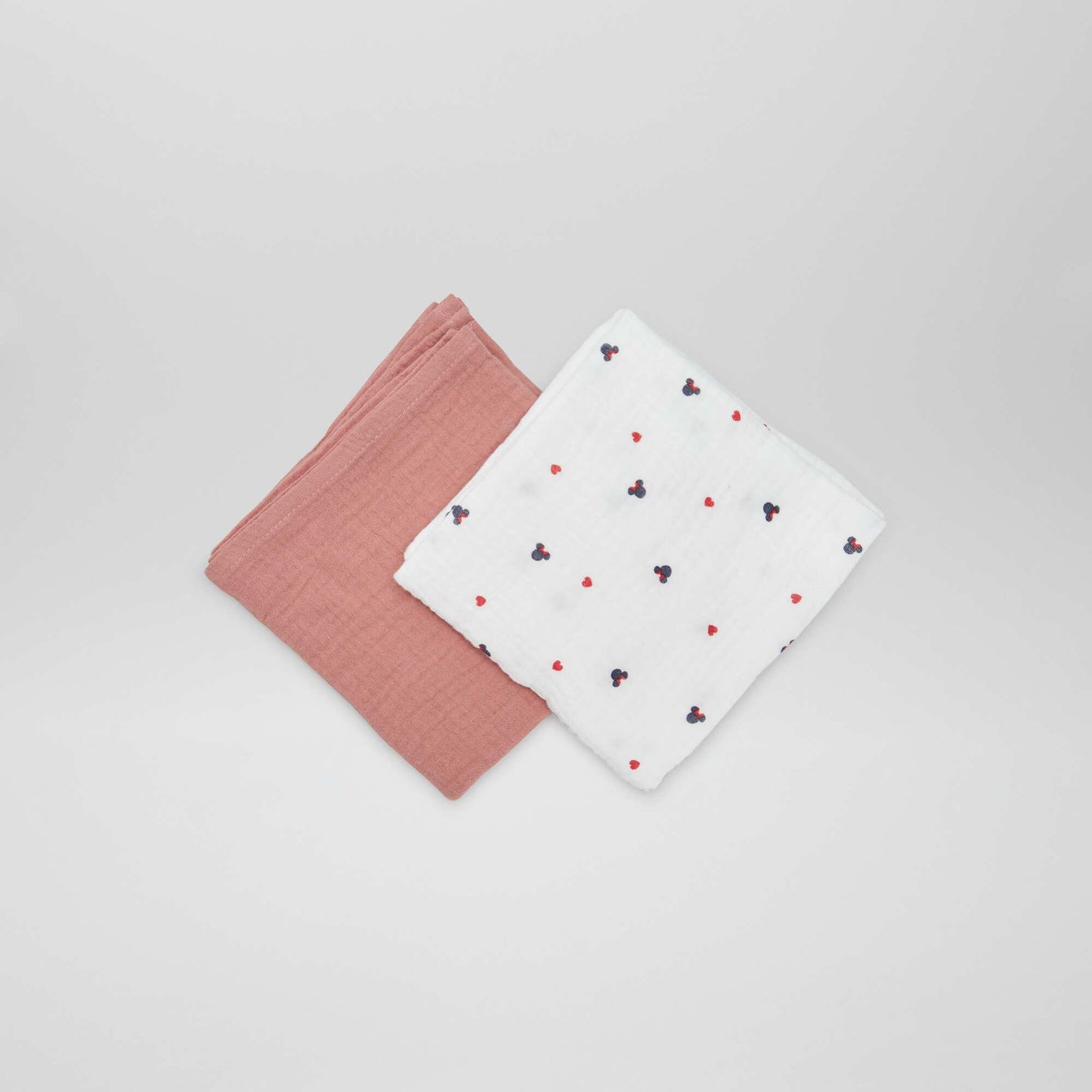 Pack of 2 double cotton gauze squares minnie