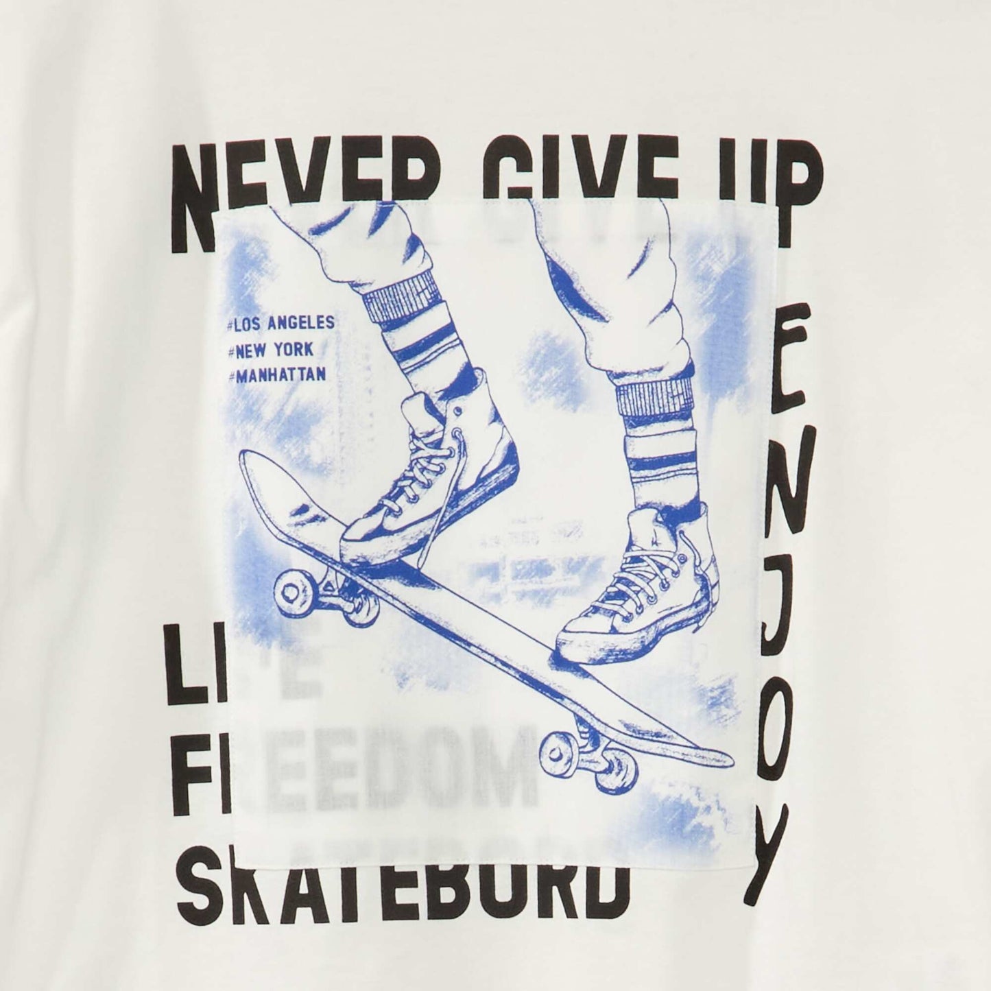 Short-sleeved skateboarding T-shirt WHIT_SKATE