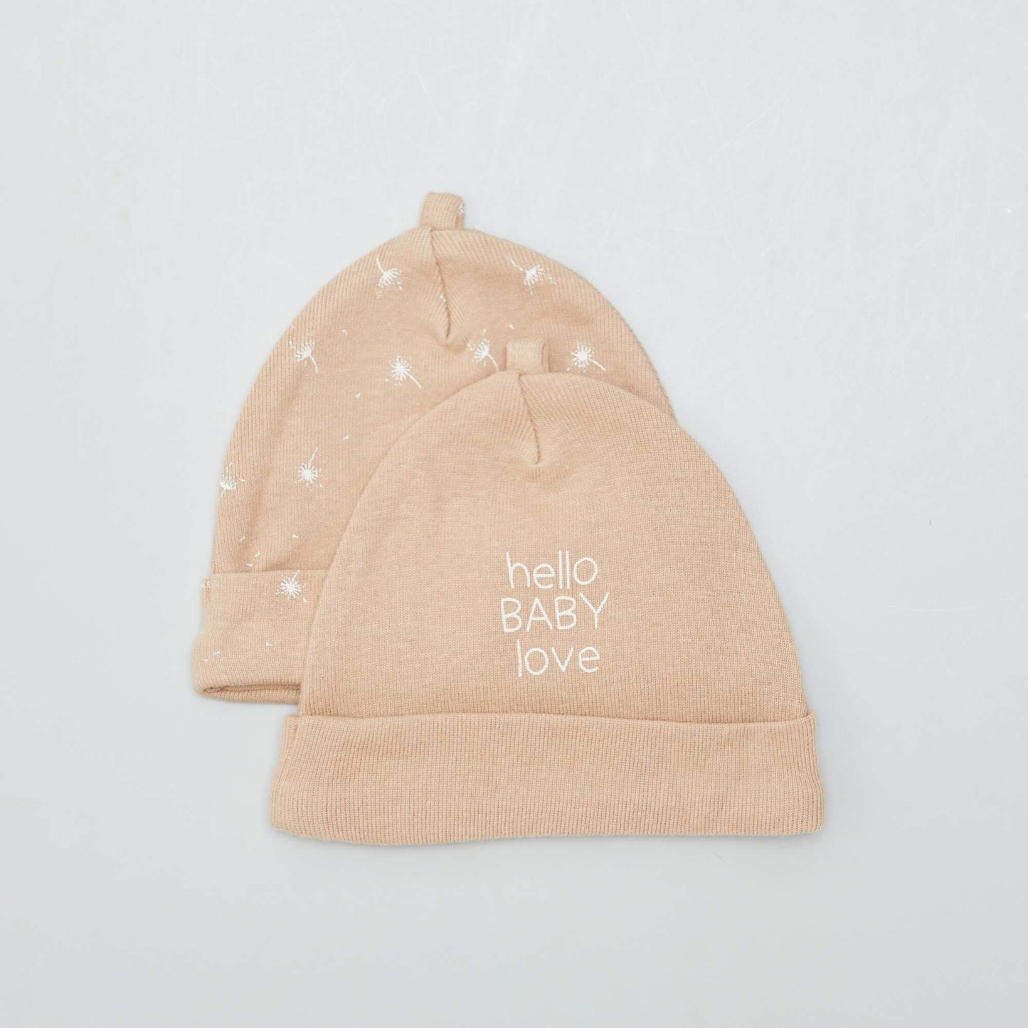 Pack of 2 newborn hats BEIGE